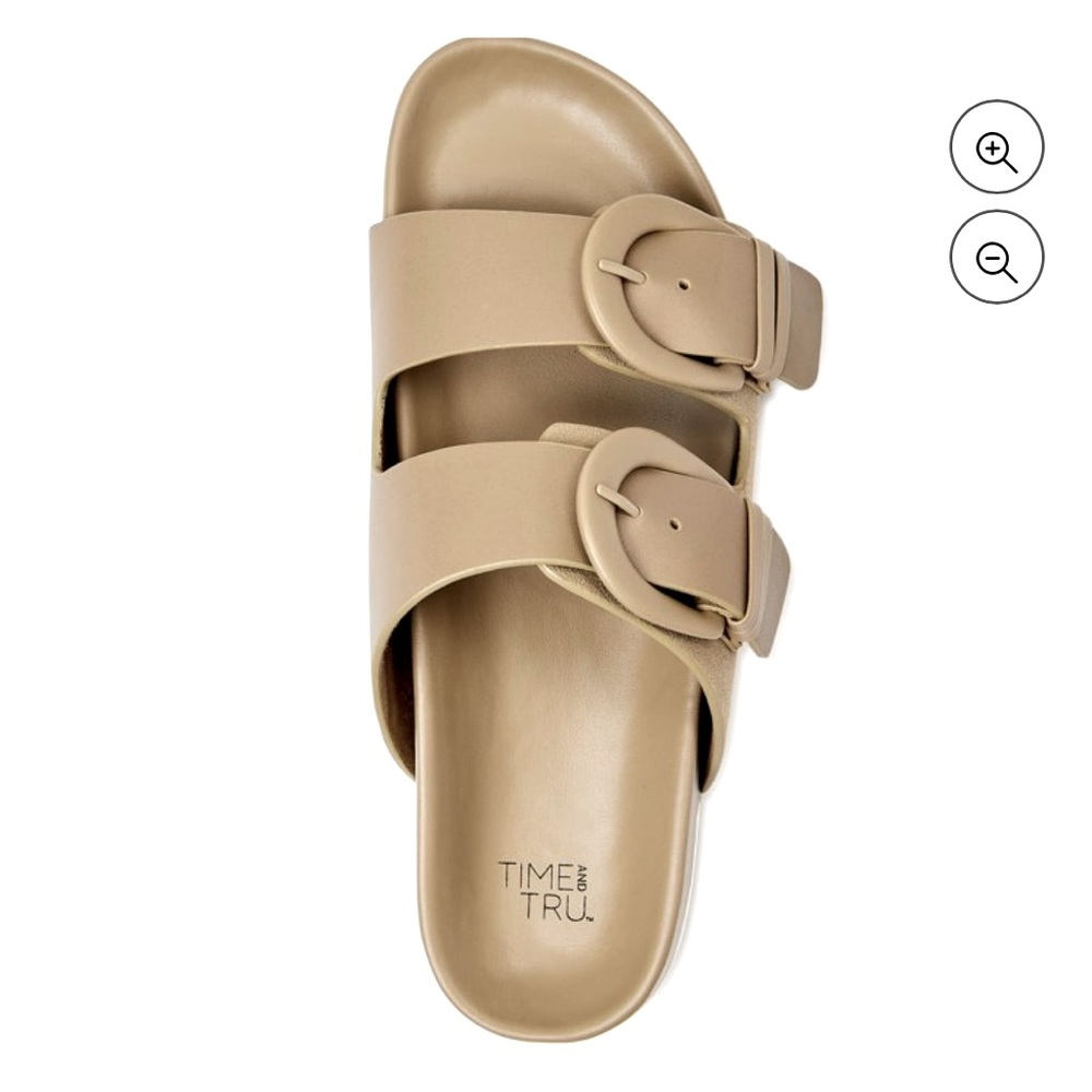 Time and Tru Strap Sandals Vegan Leather